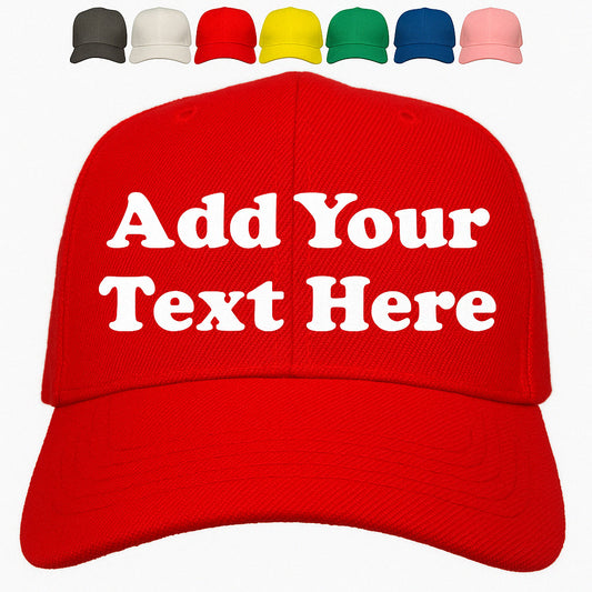 Custom Hats, Custom Caps, Embroidery Hats with Your Text Here, Personalized Baseball Cap with Your Text